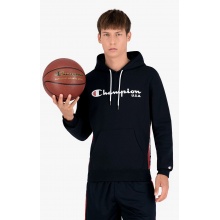 Champion Hoodie (Fleece Cotton Hoodie) Off Court with USA Logo navy blue Men