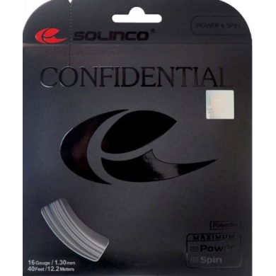 Solinco Tennis String Confidential (Durability+Feel) grey 12m Set