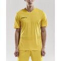 Craft Sport T-shirt (Jersey) Squad Solid - loose fit, quick-drying - yellow Men