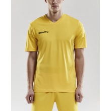 Craft Sport T-shirt (Jersey) Squad Solid - loose fit, quick-drying - yellow Men