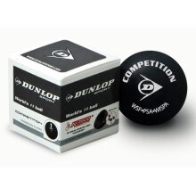 Dunlop Squashball Competition (1 yellow dot, slow speed) black - 1 Ball