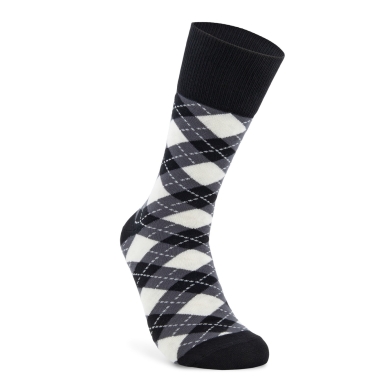 ECCO Daily Sock Crew Classic Harlequin (made of cotton and polyamide) black Men - 1 Pair