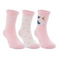 ECCO Day Sock Crew Play Mid-Cut (Cotton, Retro Pattern) pink/girl - 3 Pairs