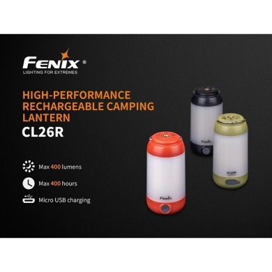 Fenix Camping Lantern CL26R LED 400 Lumens with USB Connection Green