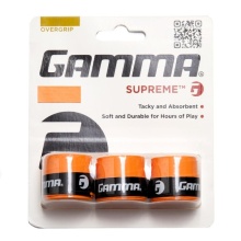 Gamma Overgrip Supreme (durable, excellent grip + moisture absorption) 0.6mm orange - 3 pieces