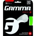 Gamma Tennis String Moto (Durability+Spin) lime green 12m Set