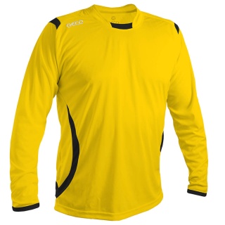 GECO Sport Long Sleeve Shirt Levante (100% Polyester) Yellow/Black Men