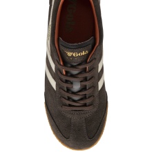 Gola Sneaker Harrier Suede Leather dark brown/white/orange Men