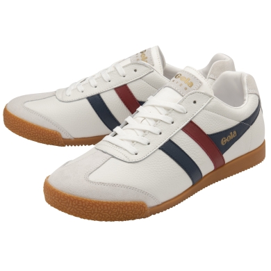 Gola Sneaker Harrier Leather White/Navy/Red Men's