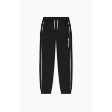 Champion leisure pants Rib Cuff Pants with contrast piping long black Children