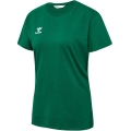 hummel Sport/Leisure Shirt hmlGO 2.0 (Organic Cotton, Classic Design) Short Sleeve Dark Green Women