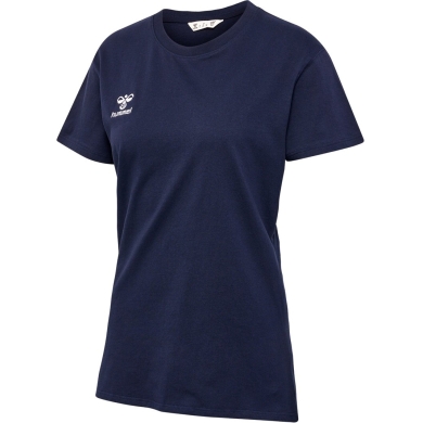 hummel Sport/Leisure Shirt hmlGO 2.0 (Organic Cotton, Classic Design) Short Sleeve Navy Blue Women