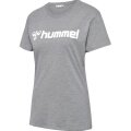 hummel Sport/Leisure Shirt hmlGO 2.0 Logo (Organic Cotton) Short Sleeve Grey Women