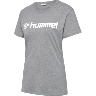 hummel Sport/Leisure Shirt hmlGO 2.0 Logo (Organic Cotton) Short Sleeve Grey Women