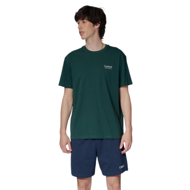 Hummel Sport/Recreation T-shirt hmlLOOSE (Organic Cotton) Short Sleeve Dark Green Men's