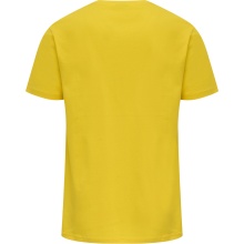 Hummel leisure t-shirt hmlRED Basic (cotton) short-sleeve yellow men's