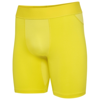 Hummel functional trousers hmlBL Performance Short Tight (polyester, fitted) yellow men's