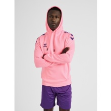 hummel Sport Hoodie hmlCORE XK Poly Sweat Hoodie (Polyester Sweat Fabric) with Hood in Pink for Men