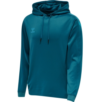 hummel Sport Hoodie hmlCORE XK Poly Sweat Hoodie (Polyester Sweat Fabric) with Hood in Coral Blue for Men