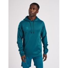 hummel Sport Hoodie hmlCORE XK Poly Sweat Hoodie (Polyester Sweat Fabric) with Hood in Coral Blue for Men