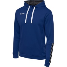 hummel Sport Hoodie hmlAUTHENTIC Poly Hoodie (knitted polyester) with hood in dark blue for men