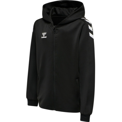 hummel Sport Hooded Jacket hmlCORE XK Poly Zip Hood Sweat (Polyester Sweat Fabric) with Hood Black Children