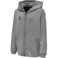 hummel Sport Hoodie hmlCORE XK Poly Zip Hood Sweat (Polyester Sweat Fabric) with Hood Grey Kids