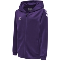 hummel Sport Hooded Jacket hmlCORE XK Poly Zip Hood Sweat (Polyester Sweat Fabric) with Hood Purple/White Children