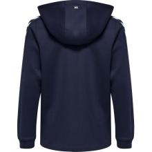 hummel Sport Hooded Jacket hmlCORE XK Poly Zip Hood Sweat (Polyester Sweat Fabric) with Hood Navy Blue Kids