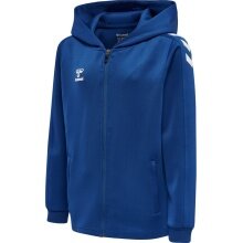 hummel Sport Hooded Jacket hmlCORE XK Poly Zip Hood Sweat (Polyester Sweat Fabric) with Hood Dark Blue Children