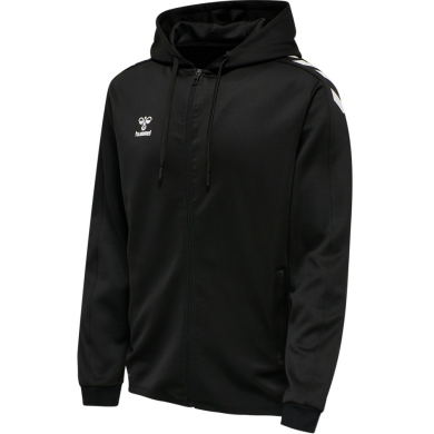 hummel Sport Hooded Jacket hmlCORE XK Poly Zip Hood Sweat (Polyester Sweat Fabric) with Hood Black Men