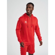 hummel Sport Hoodie hmlCORE XK Poly Zip Hood Sweat (Polyester Sweat Fabric) with Hood Red Men