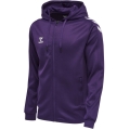 hummel Sport Hooded Jacket hmlCORE XK Poly Zip Hood Sweat (Polyester Sweat Fabric) with Hood Purple/White Men