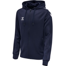 hummel Sport Hoodie hmlCORE XK Poly Zip Hood Sweat (Polyester Sweat Fabric) with Hood Navy Blue Men