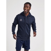 hummel Sport Hoodie hmlCORE XK Poly Zip Hood Sweat (Polyester Sweat Fabric) with Hood Navy Blue Men