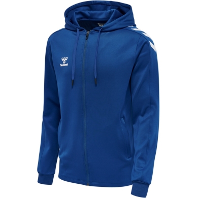 hummel Sport Hooded Jacket hmlCORE XK Poly Zip Hood Sweat (Polyester Sweat Fabric) with Hood Dark Blue Men