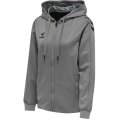 hummel Sports Hoodie hmlCORE XK Poly Zip Hood Sweat (Polyester Sweat Fabric) with Hood Grey Women