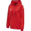 hummel Sports Hooded Jacket hmlCORE XK Poly Zip Hood Sweat (Polyester Sweat Fabric) with Hood Red Women