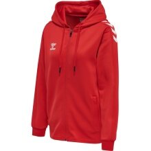 hummel Sports Hooded Jacket hmlCORE XK Poly Zip Hood Sweat (Polyester Sweat Fabric) with Hood Red Women