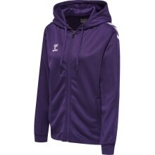 hummel Sport Hoodie hmlCORE XK Poly Zip Hood Sweat (Polyester Sweat Fabric) with Hood Purple/White Women