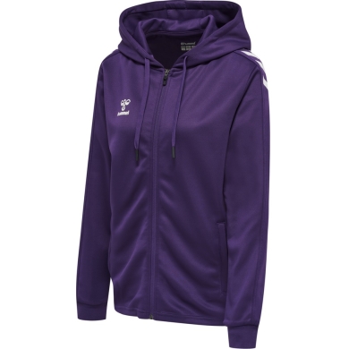 hummel Sport Hoodie hmlCORE XK Poly Zip Hood Sweat (Polyester Sweat Fabric) with Hood Purple/White Women