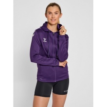 hummel Sport Hoodie hmlCORE XK Poly Zip Hood Sweat (Polyester Sweat Fabric) with Hood Purple/White Women