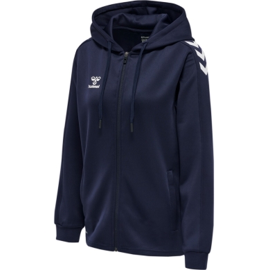 hummel Sport Hooded Jacket hmlCORE XK Poly Zip Hood Sweat (Polyester Sweat Fabric) with Hood Navy Blue Women