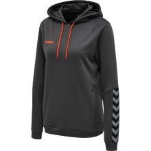 hummel Sport Hoodie hmlAUTHENTIC Poly Hoodie (knitted polyester) with hood asphalt grey Women