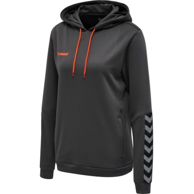 hummel Sport Hoodie hmlAUTHENTIC Poly Hoodie (knitted polyester) with hood asphalt grey Women