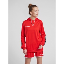 hummel Sport Hoodie hmlAUTHENTIC Poly Hoodie (knitted polyester) with hood red Women