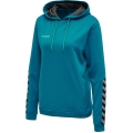 hummel Sport Hoodie hmlAUTHENTIC Poly Hoodie (knitted polyester) with hood teal blue Women