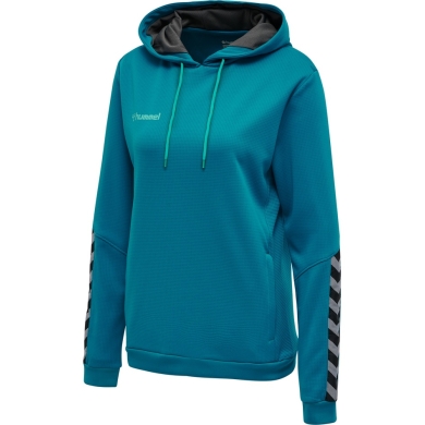 hummel Sport Hoodie hmlAUTHENTIC Poly Hoodie (knitted polyester) with hood teal blue Women