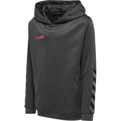 hummel Sport Hoodie hmlAUTHENTIC Poly Hoodie (knitted polyester) with hood asphalt grey Children