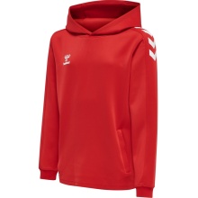 hummel Sport Hoodie hmlCORE XK Poly Sweat Hoodie (Polyester Sweat Fabric) with Hood in Red for Kids